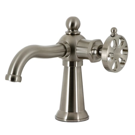 Kingston Brass KS3548RX Single-Handle Bathroom Faucet with Push Pop-Up, Brushed Nickel KS3548RX